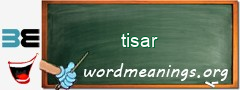 WordMeaning blackboard for tisar